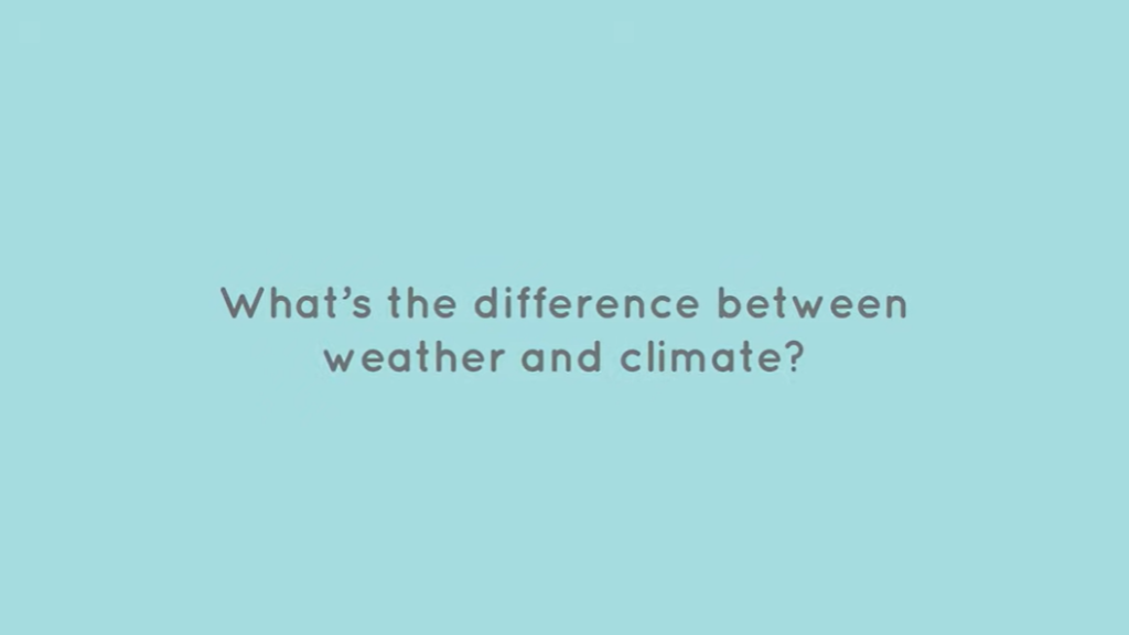 Difference between weather and climate video